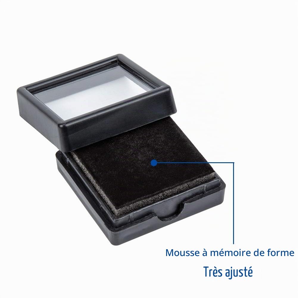 BENECREAT boîte bijoux blanc 4x4x1,5cm lot 24 velours