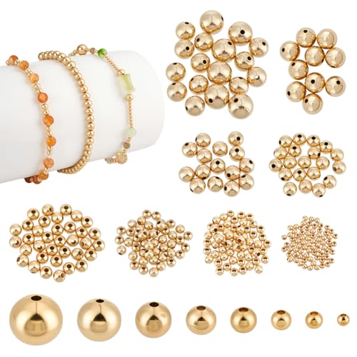 BENECREAT Perles intercalaires laiton or 24ct 283pcs