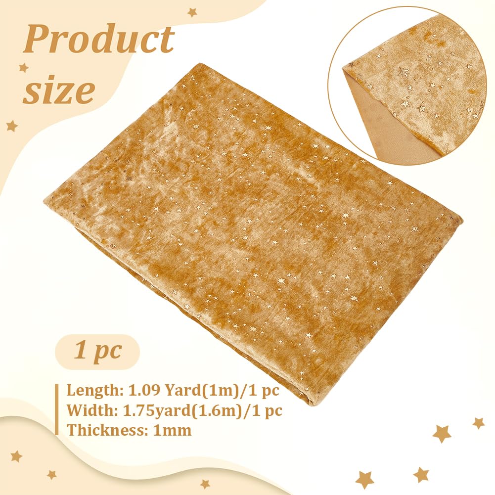 BENECREAT Tissu velours etoiles bisque 1x1,6m