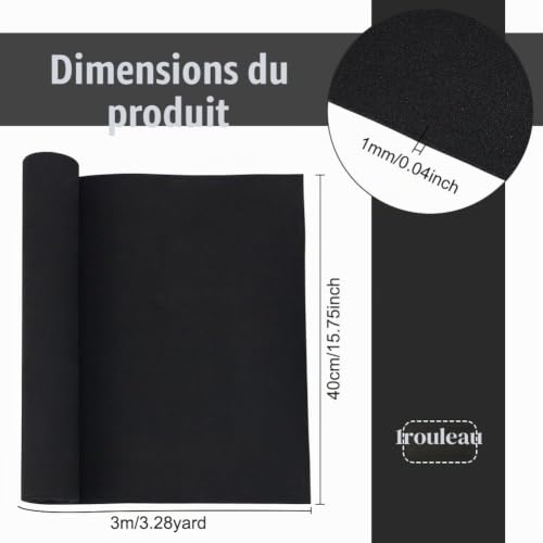 BENECREAT mousse EVA noire 300x40cm 1mm cosplay
