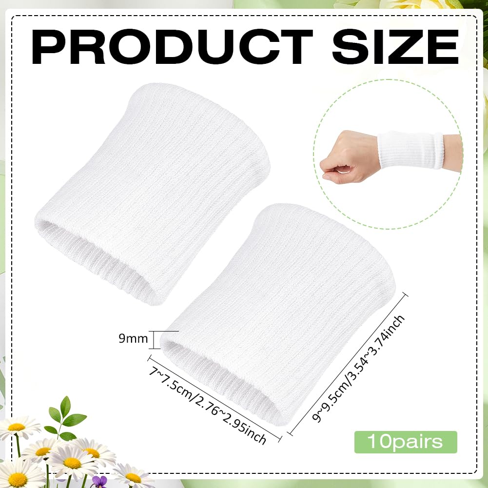 BENECREAT Manchettes Tubulaires Blanches 95mm x10 Paires