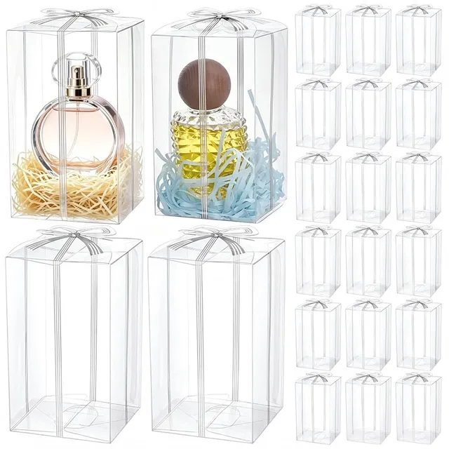 BENECREAT Boîte Cadeau Plastique Transparent Gainsboro 30pcs