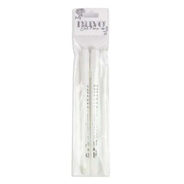 Nuvo White Gel Pens stylo gel blanc 1mm lot de 2