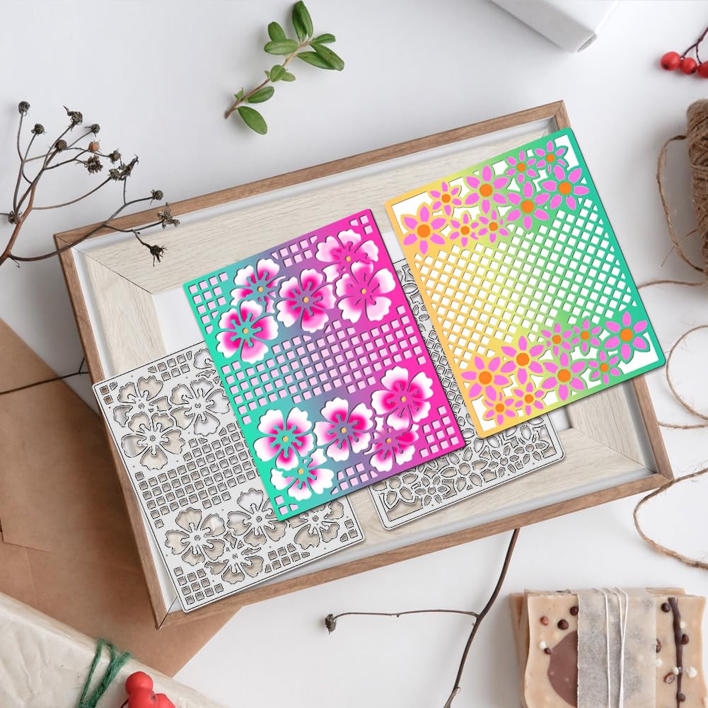 BENECREAT Printemps Fleurs matrice découpe 2 pcs acier