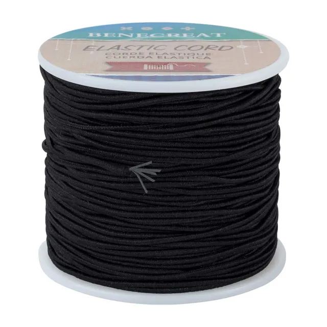 BENECREAT cordon élastique noir 1,5 mm 70 m