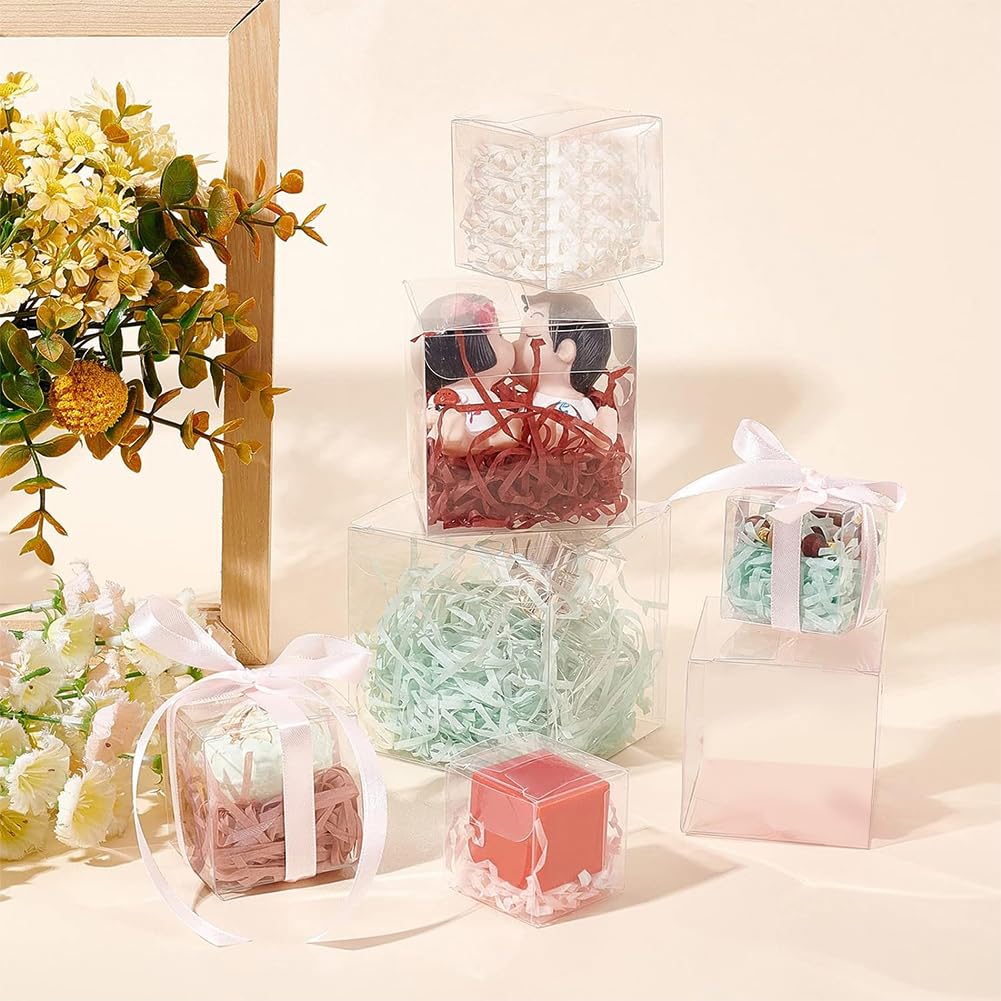 BENECREAT Boîte Plastique Transparente 6x6x6cm 120pcs Cube