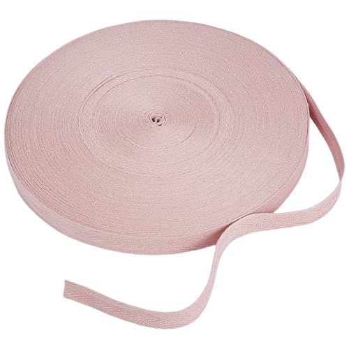 BENECREAT Ruban Sergé Coton Saumon Foncé 15mm 45 Mètres