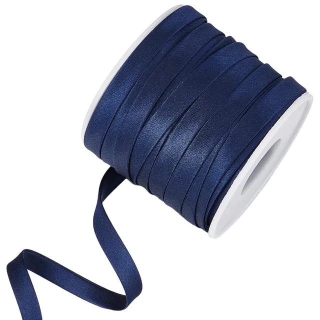 BENECREAT Biais Satiné Bleu Prusse 8,5mm 25m double pli