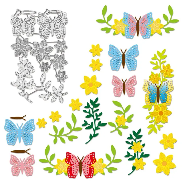 BENECREAT Botanique matrices de découpe fleurs papillons feuilles