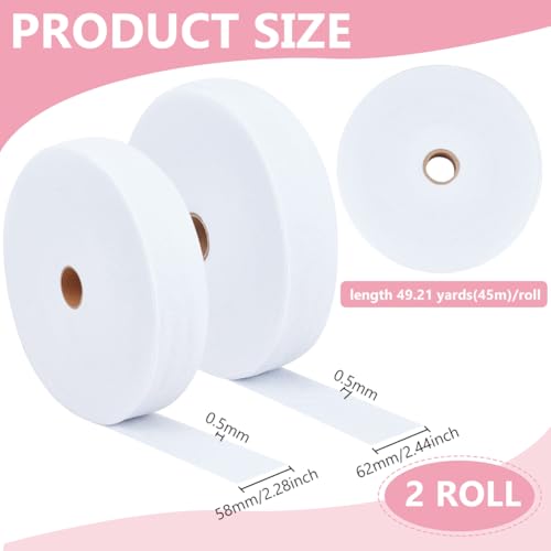 BENECREAT Bandes Ouate Jelly Roll Blanc 90 m Coton Polyester