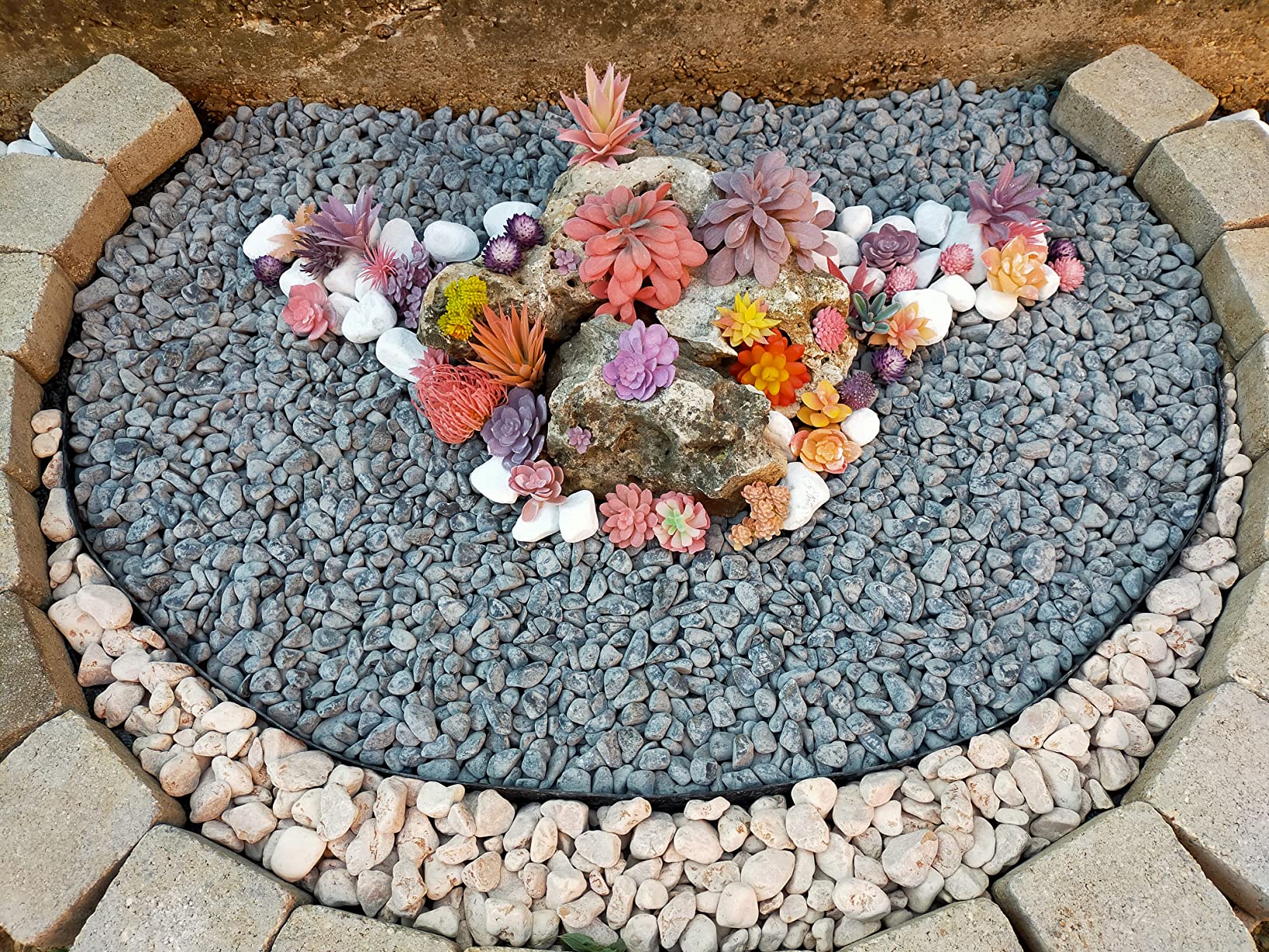 Cayway plantes succulentes artificielles Style 11 bleu 21 pcs