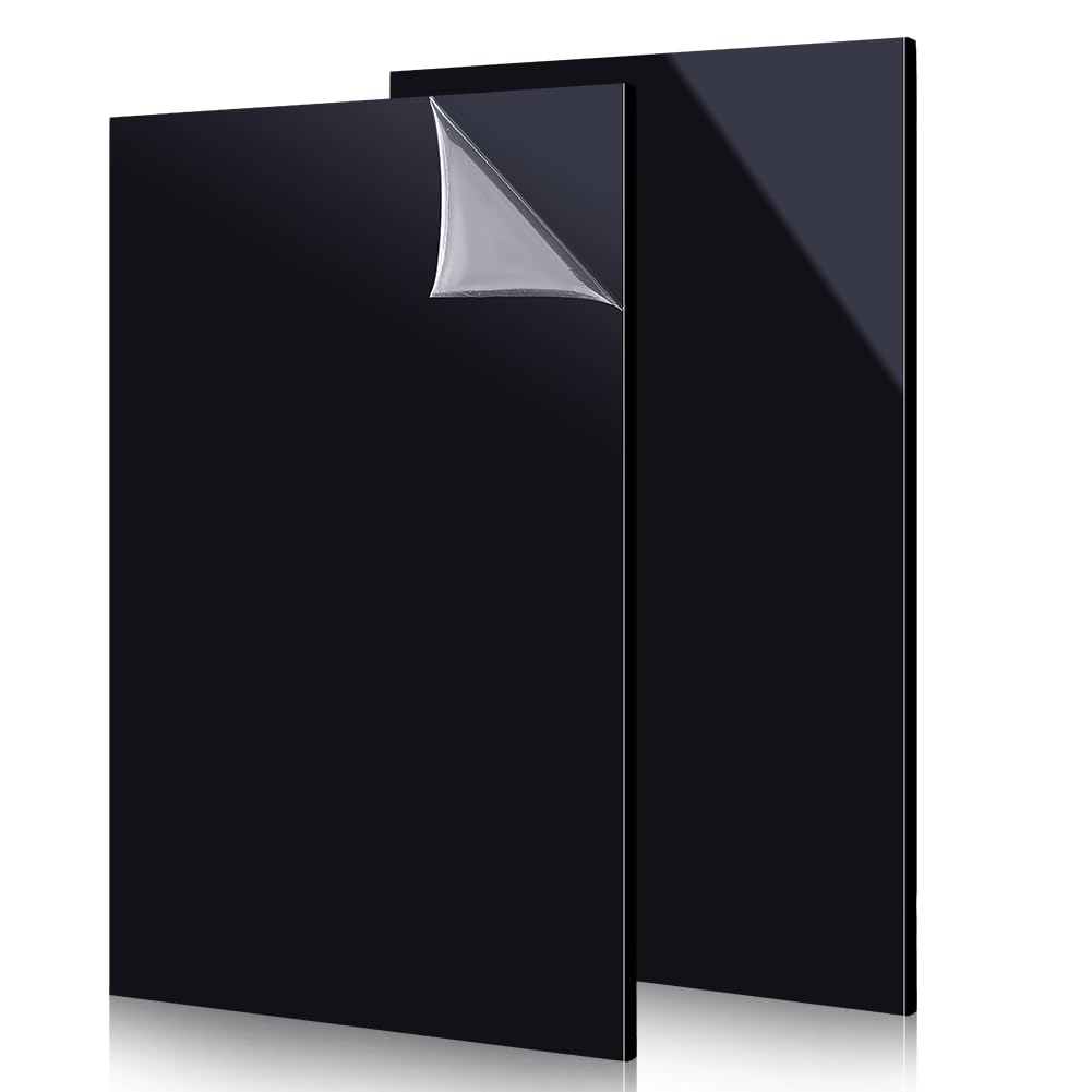 BENECREAT Plaque ABS blanche 30x20cm 6mm lot de 2