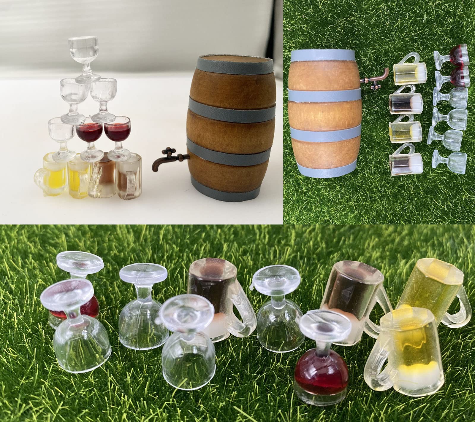 Cayway Mini Baril miniature bar verres déco maison