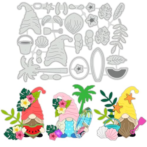 BENECREAT Dies Gnome Été Tropical Scrapbooking 12x16,8 cm