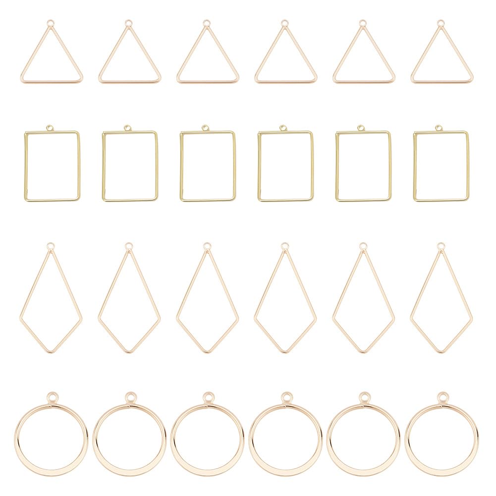 BENECREAT breloques cactus doré 16 pcs 4 styles