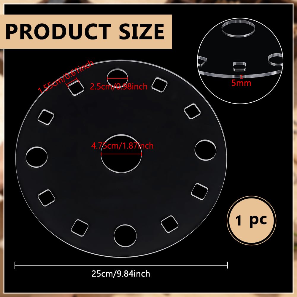 BENECREAT Gabarit défonceuse acrylique 25cm horloge