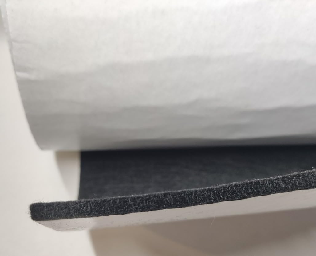 BENECREAT Feutre Tissu Rouleau 3m x 24cm 2mm Gris Clair
