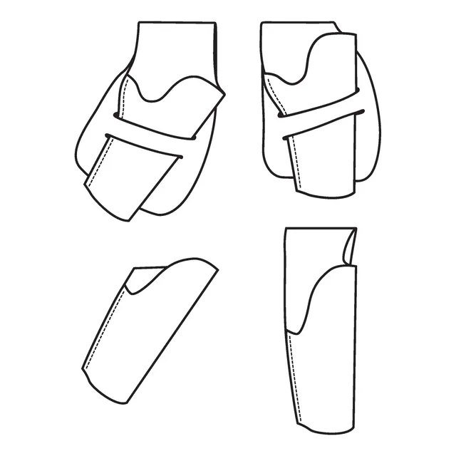 Tandy Leather 1911 patron papier étui cuir 4 tailles