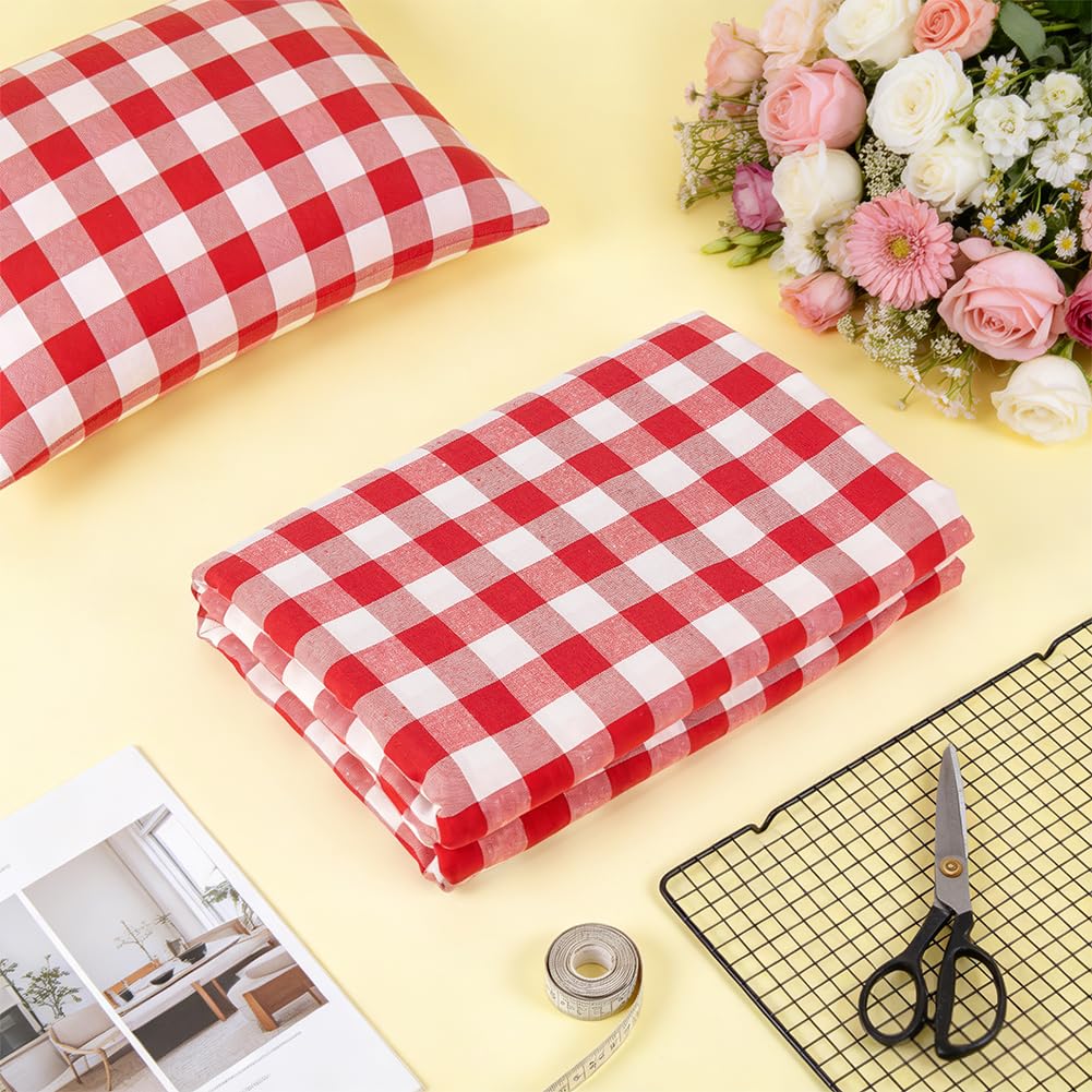 BENECREAT Tissu Vichy Carreaux Rouge Tartan 150x300cm