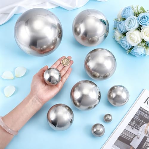 BENECREAT boule inox miroir 2,5-15 cm 9 pcs jardin
