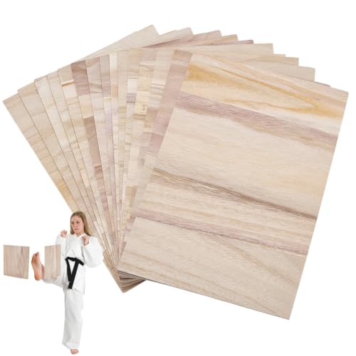 BENECREAT planches casse karaté taekwondo bois 15pcs 300mm