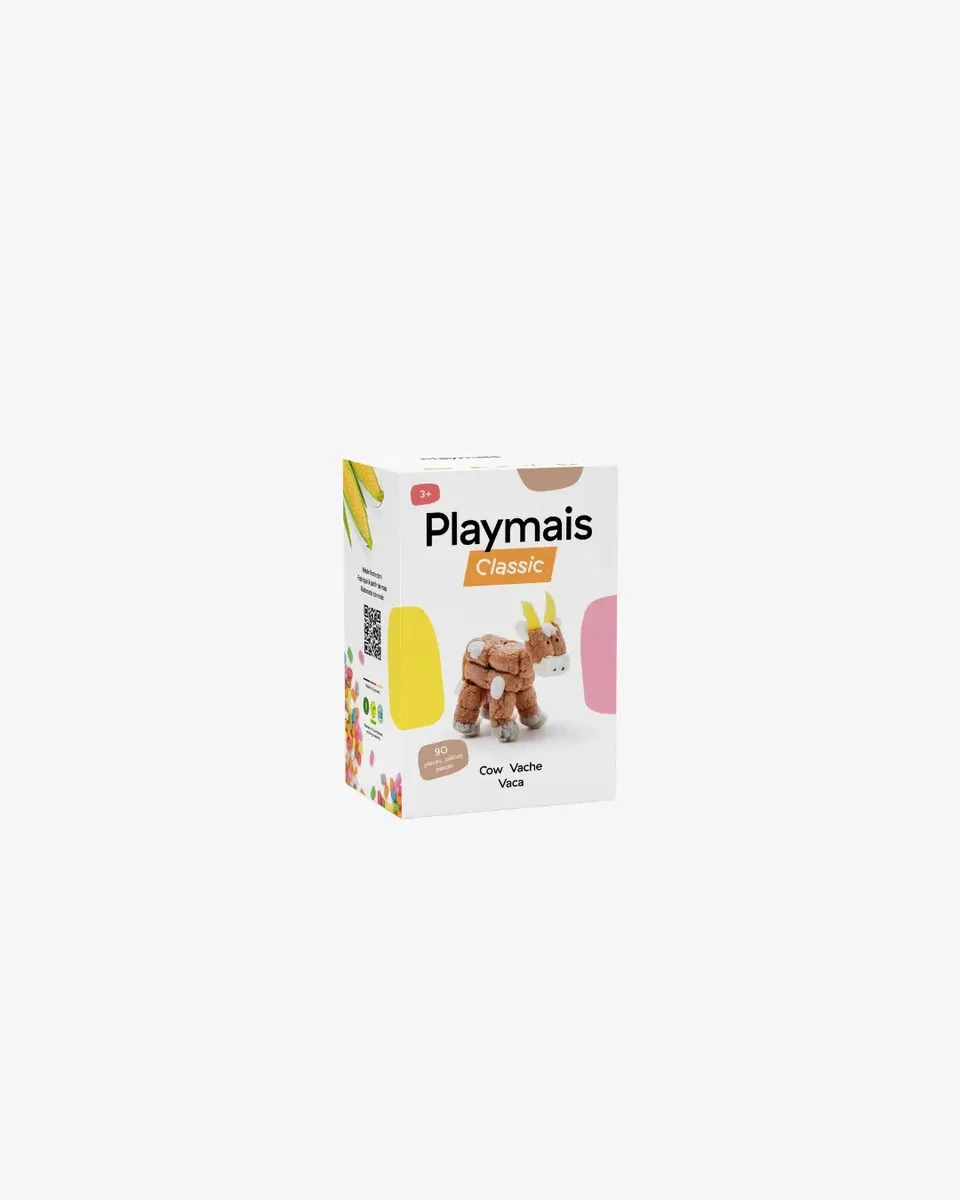 PLAYMAÏS Classic Cow jeu de construction vache ferme 3D