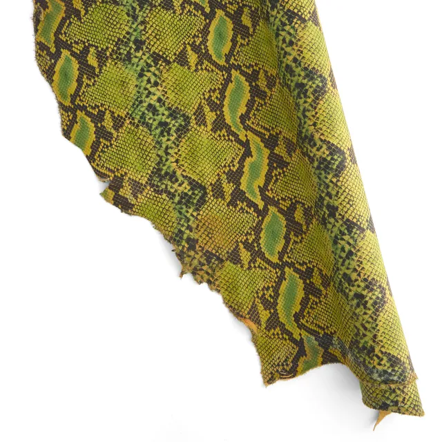 Tandy Leather Python épaule cuir imprimé jaune vert