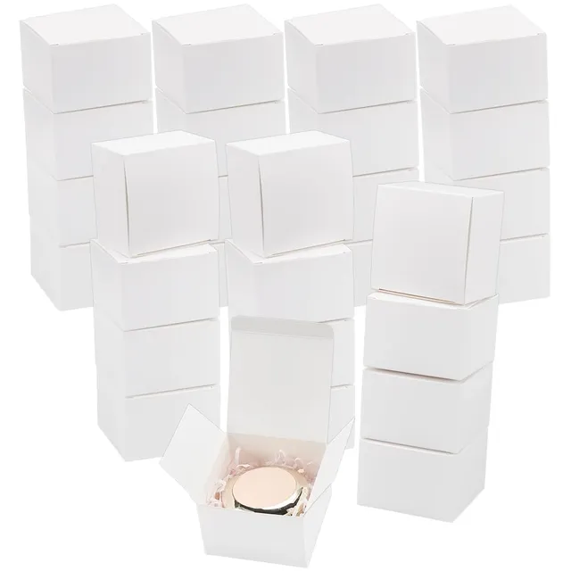BENECREAT boîte cadeau carton blanche 9cm lot 100