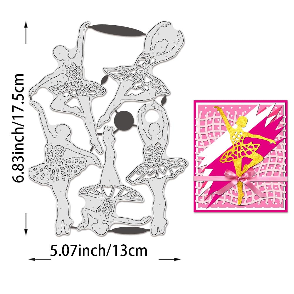 BENECREAT Danseuse de Ballet die de découpe métal 13x17,5cm