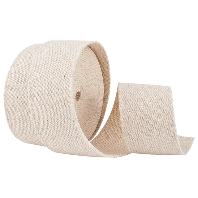 BENECREAT Ruban Sergé Sangle Coton Beige 5m x 50mm