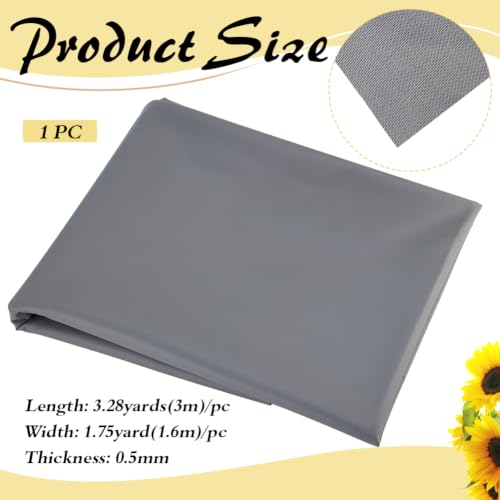 BENECREAT tissu vinyle gris 300x160cm similicuir PVC imperméable