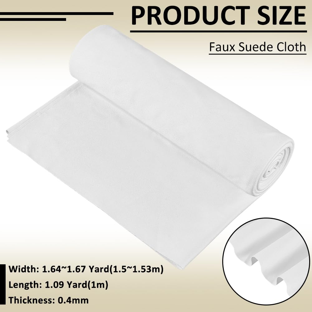 BENECREAT Chiffon Argent Blanc Polissage Imitation Daim