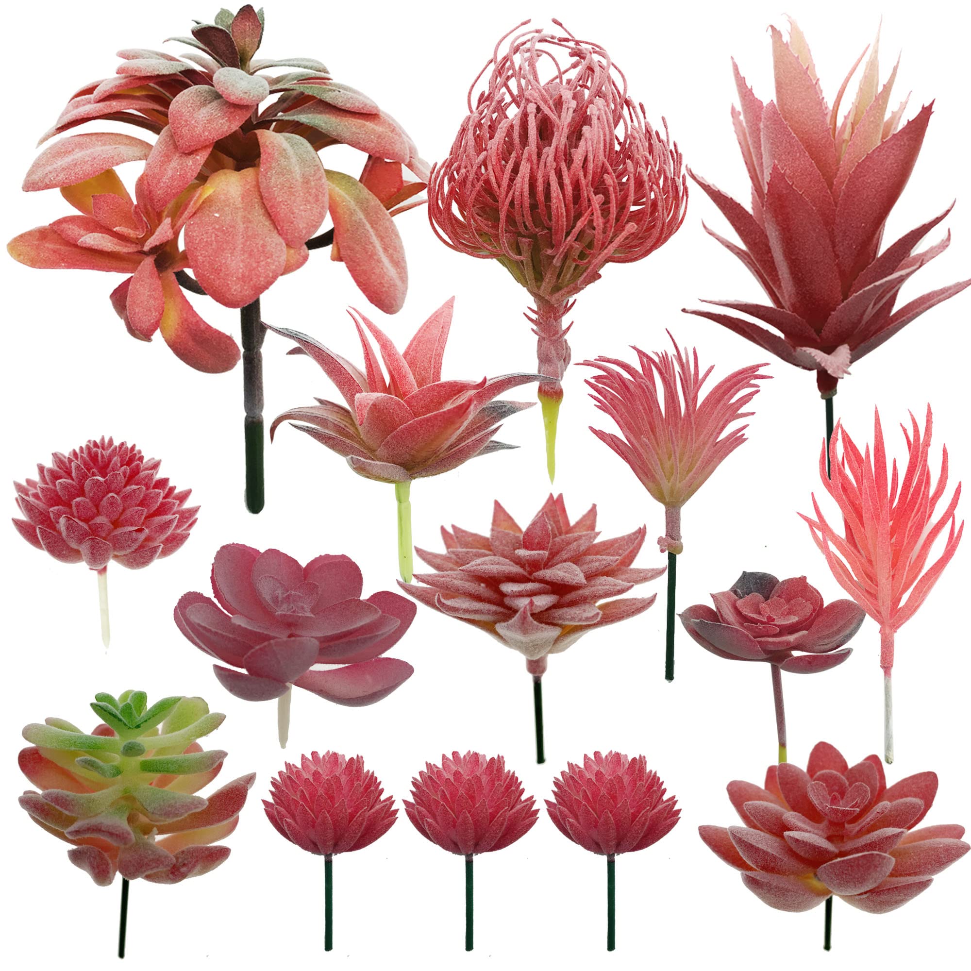 Cayway plantes succulentes artificielles Style 11 bleu 21 pcs