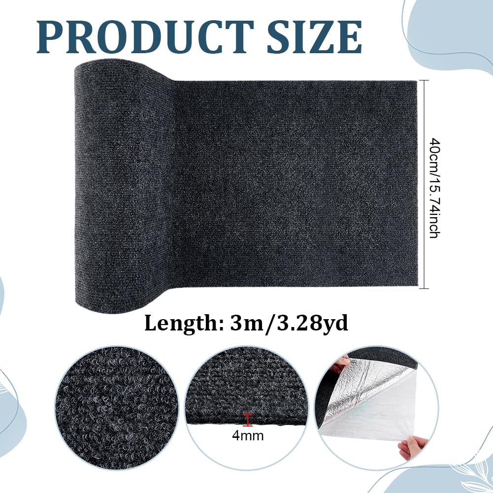BENECREAT Ruban adhésif tapis antidarapant noir 300x40 cm