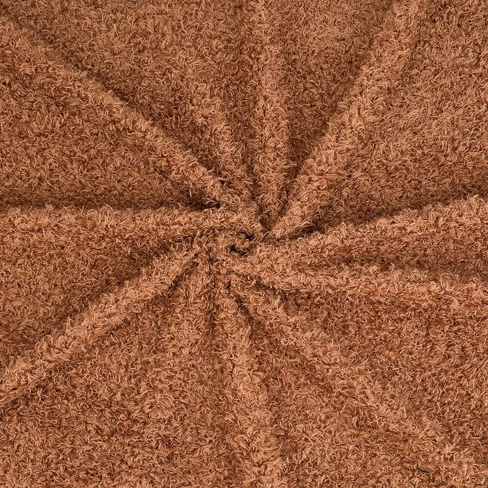 BENECREAT Tissu Fausse Fourrure Marron Selle 91x153 cm