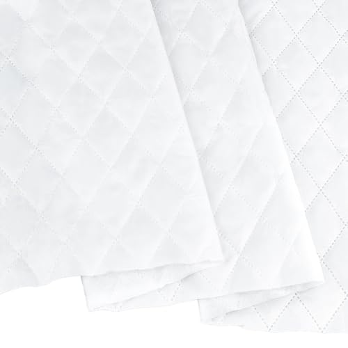 BENECREAT tissu ouatine matelassé blanc 2m polyester