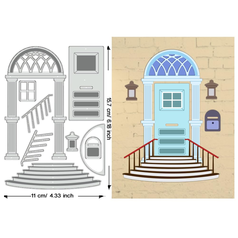 BENECREAT Dies porte fenêtre escalier scrapbooking
