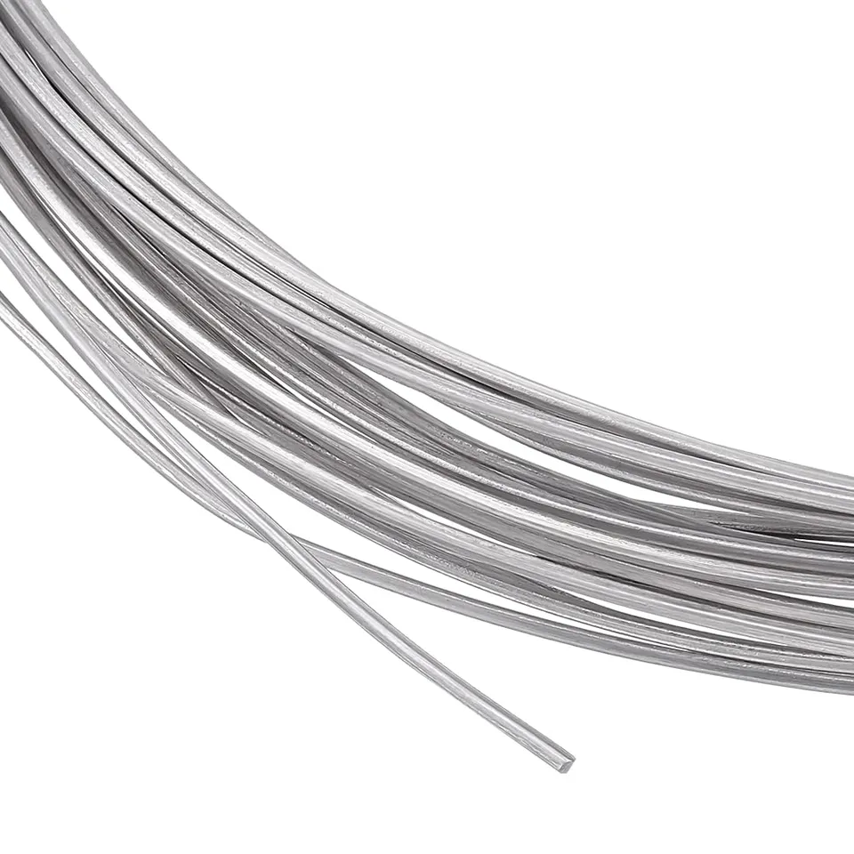 BENECREAT Fil Aluminium Carré Argenté 1 mm 10 m