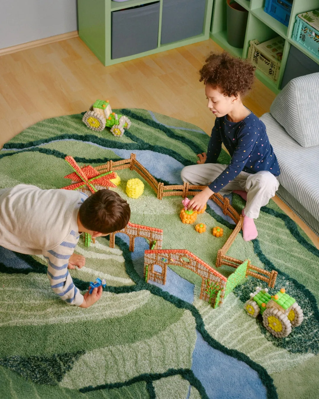 PLAYMAÏS Mosaic Farmworld kit ferme 14 décors