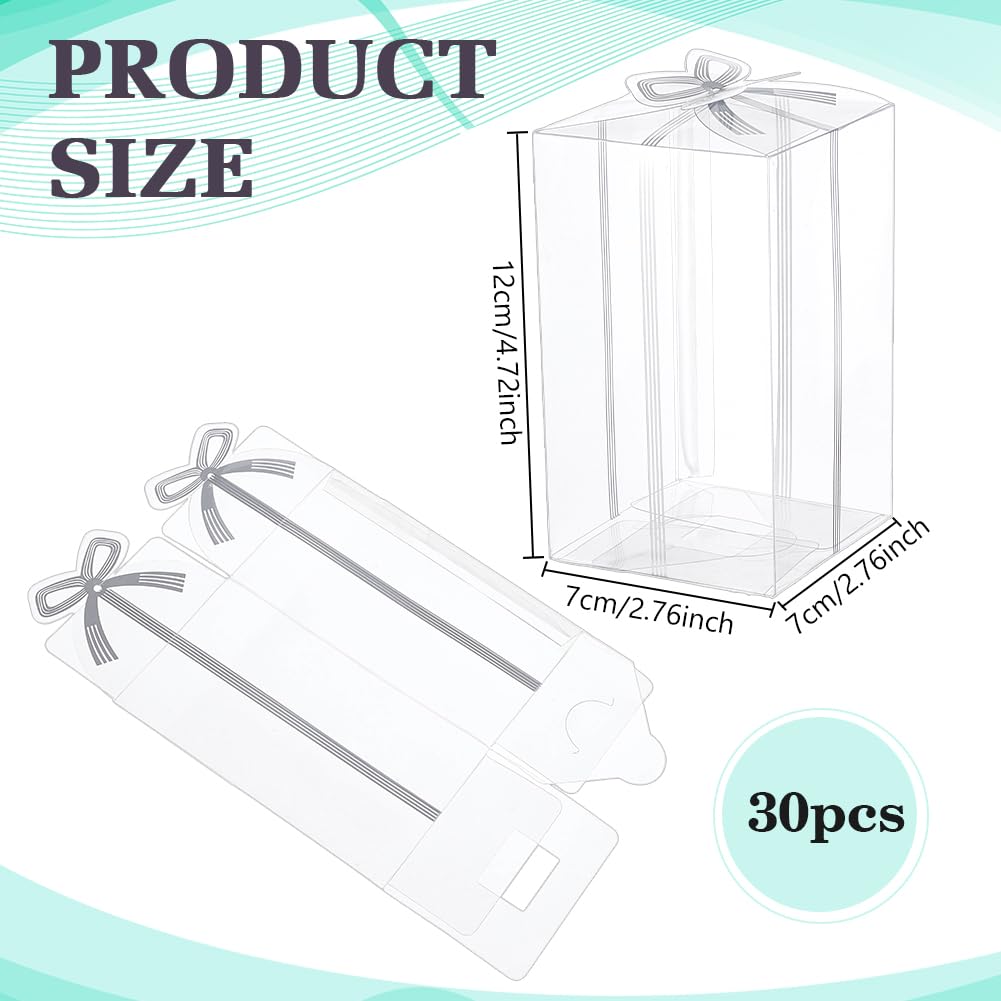 BENECREAT Boîte Cadeau Plastique Transparent Gainsboro 30pcs