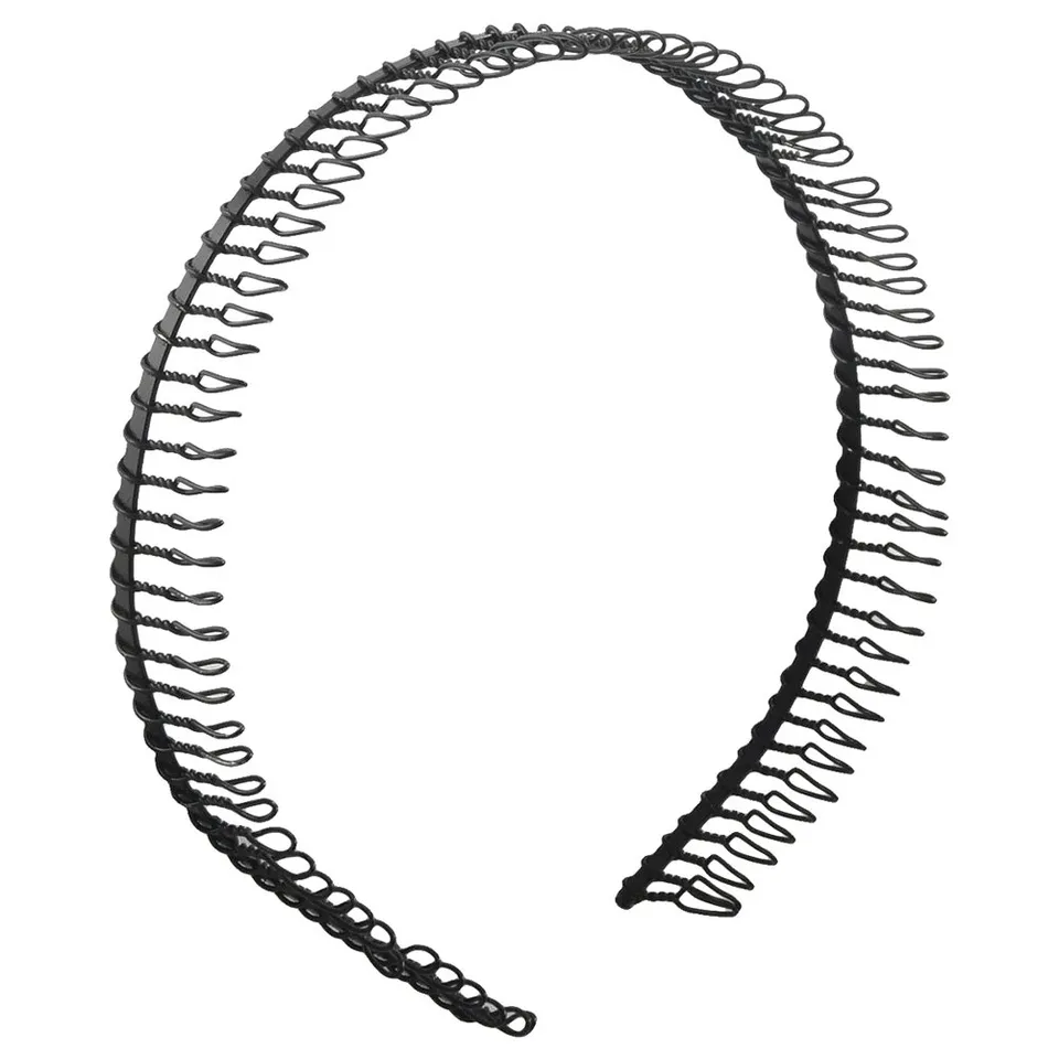 ROSENICE Serre-tête peigne métal noir 80 dents femme