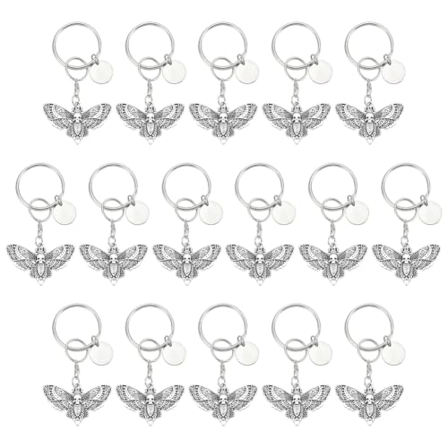 BENECREAT Luna Gothique Papillon porte-clés lot 16 argent antique