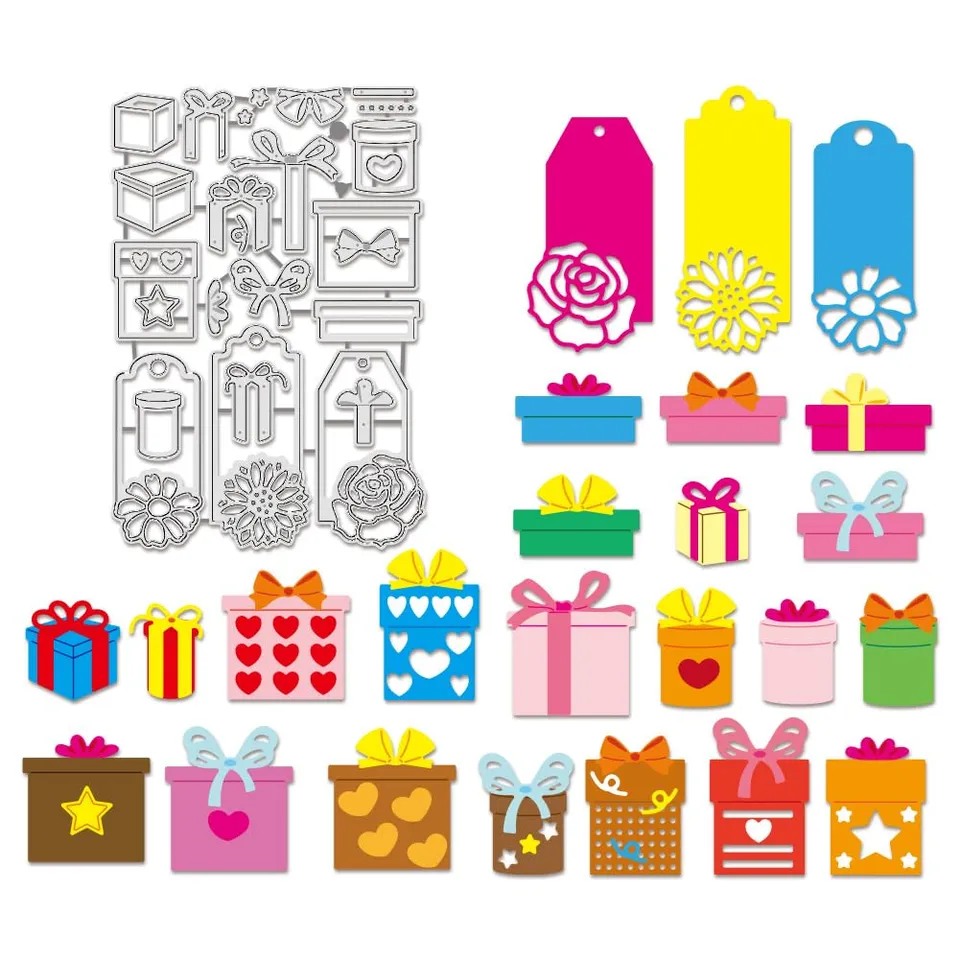 BENECREAT Dies coffret cadeau matrice gaufrage floral