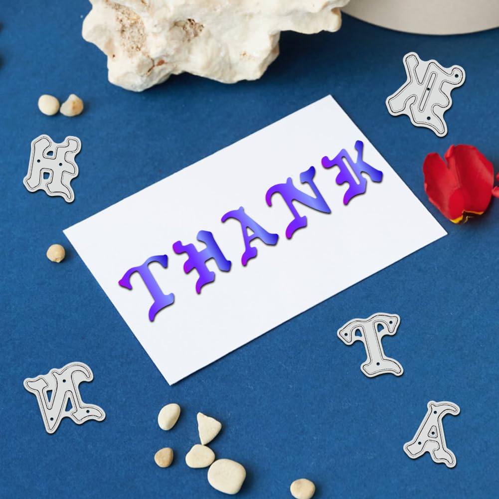 BENECREAT Matrices Découpe Alphabet Gothique Vintage 15,7 cm