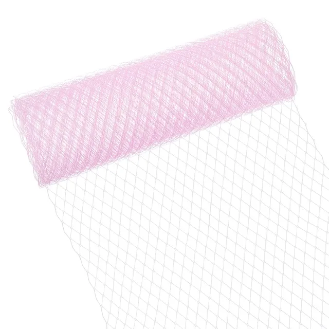 BENECREAT Tissu Maillé Voile Nylon 3mx25cm Perle Rose