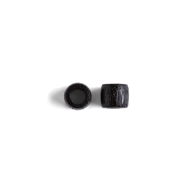 Tandy Leather perles bois noyer noires lot 100 12,7 mm