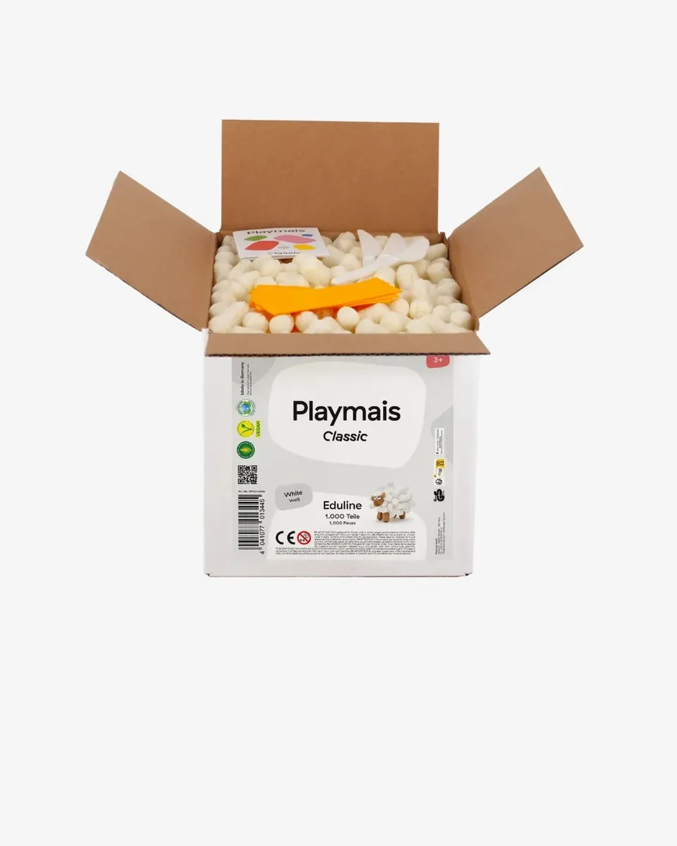 PLAYMAÏS Eduline Classic 1000 jeu de construction blanc maïs