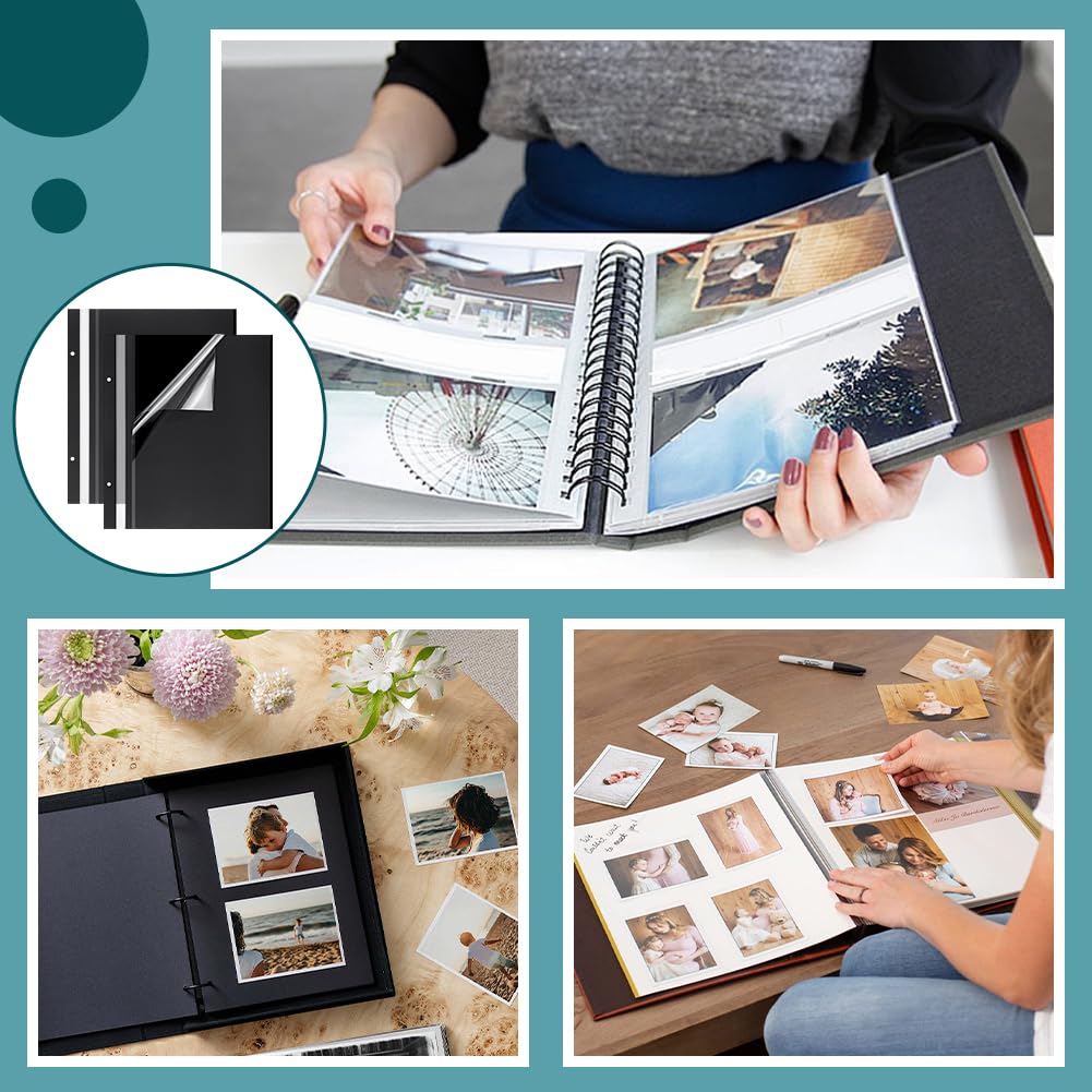 BENECREAT Pages Album Adhésives Noires 15 pcs 315mm