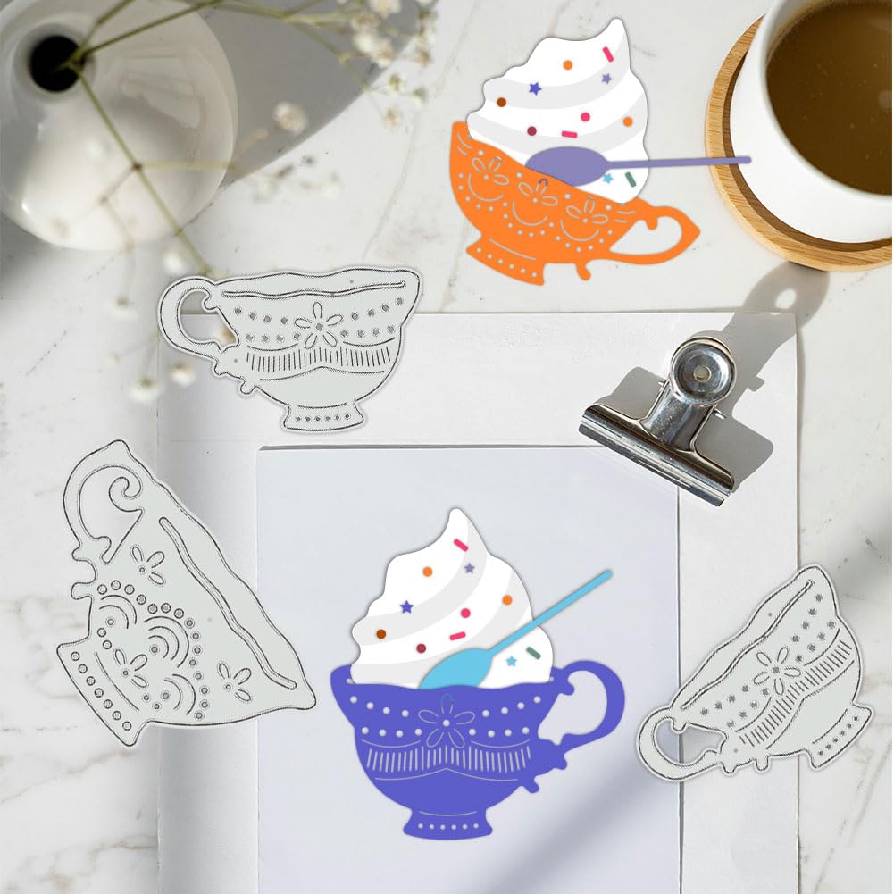 BENECREAT Tasse à Thé Rétro dies découpe scrapbooking acier