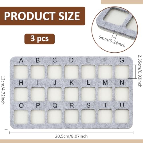 BENECREAT Tapis de Perlage Feutre Gris 12x20,5cm x3